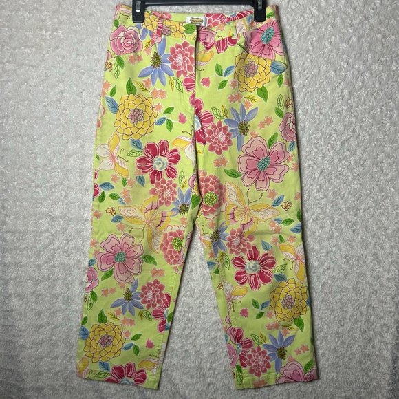 Talbots Easter Colorful Floral Print Stretch Size 8‎ - Picture 1 of 7
